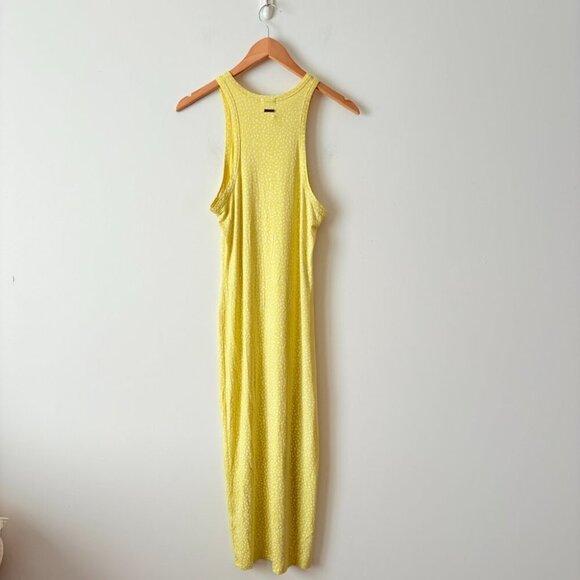 Billabong Soft Tomboy Tank Midi Dress Yellow Polka Dot Size Medium - Picture 7 of 8